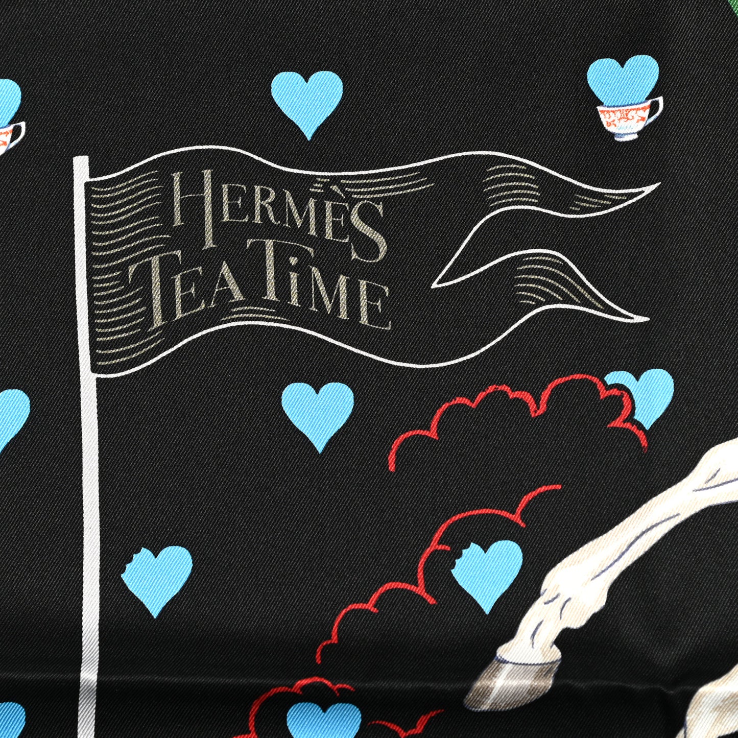 Silk Tea Time Scarf 70 Black