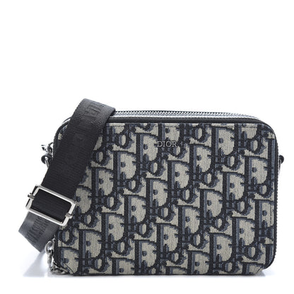 Christian Dior Oblique Pouch Navy Blue 1 of 12