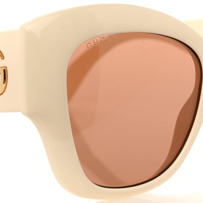 Gucci Acetate GG Butterfly Sunglasses GG0808S Ivory 7 of 8