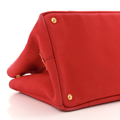 Prada Canapa Small Logo Tote Rosso 9 of 16
