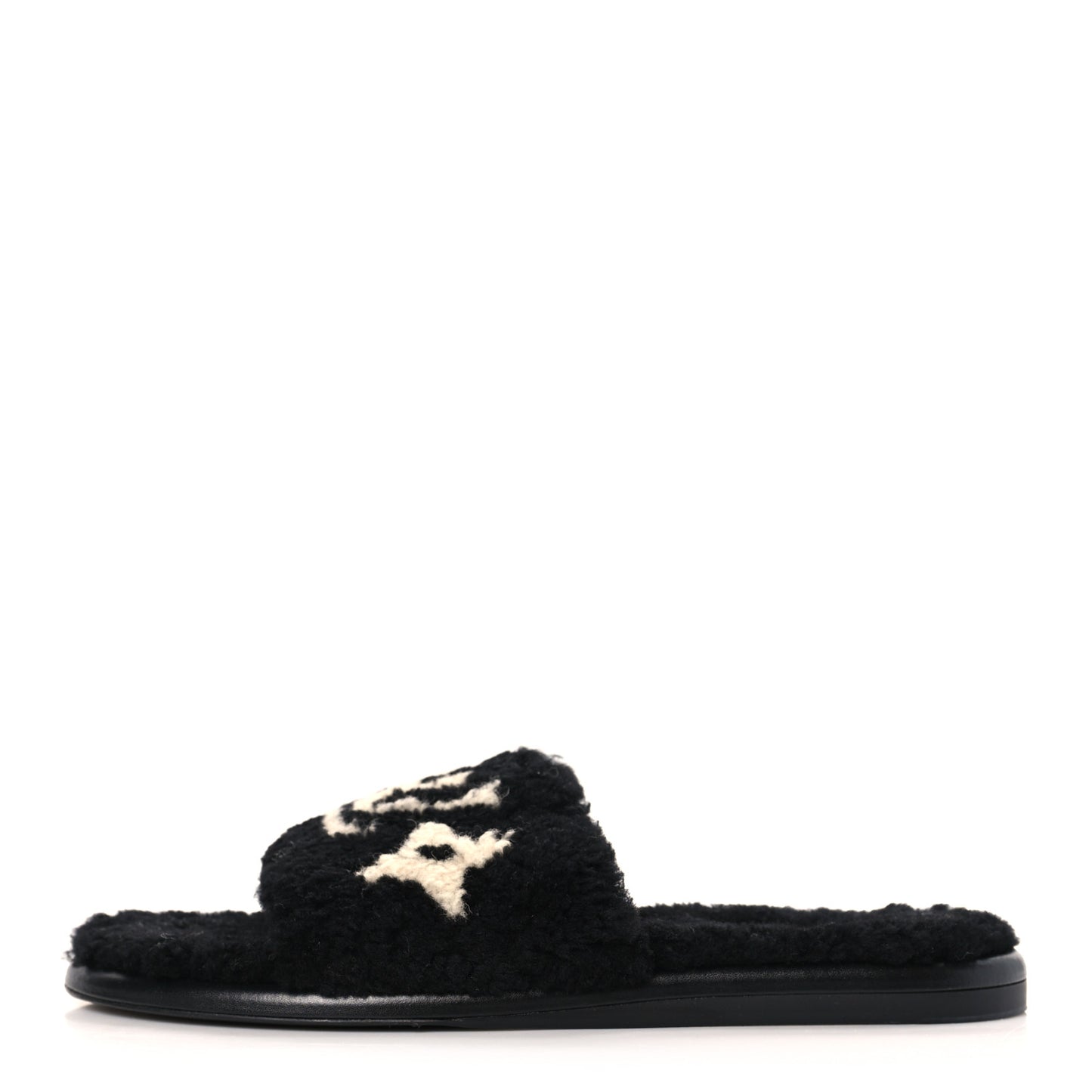 Shearling Magnetic Flat Mule 41 Black