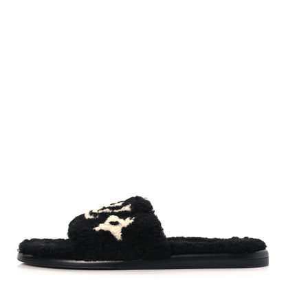 Louis Vuitton Shearling Magnetic Flat Mule 41 Black 1 of 8