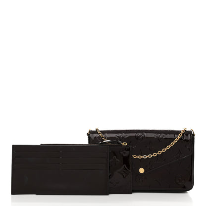 Louis Vuitton Vernis Pochette Felicie Chain Wallet Amarante 2 of 15