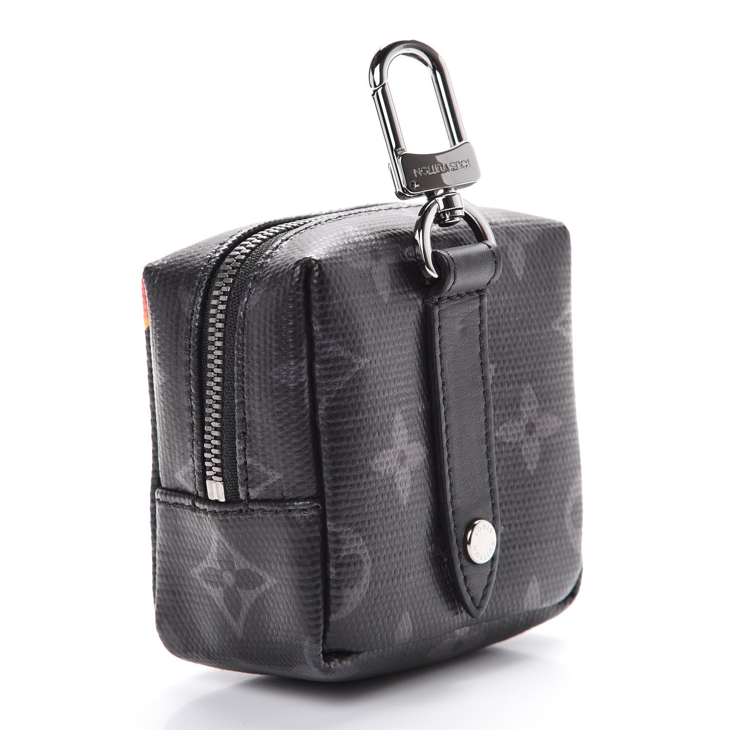 Louis Vuitton Monogram Eclipse Rainbow Box Pouch Bag Charm Key Ring 2 of 5
