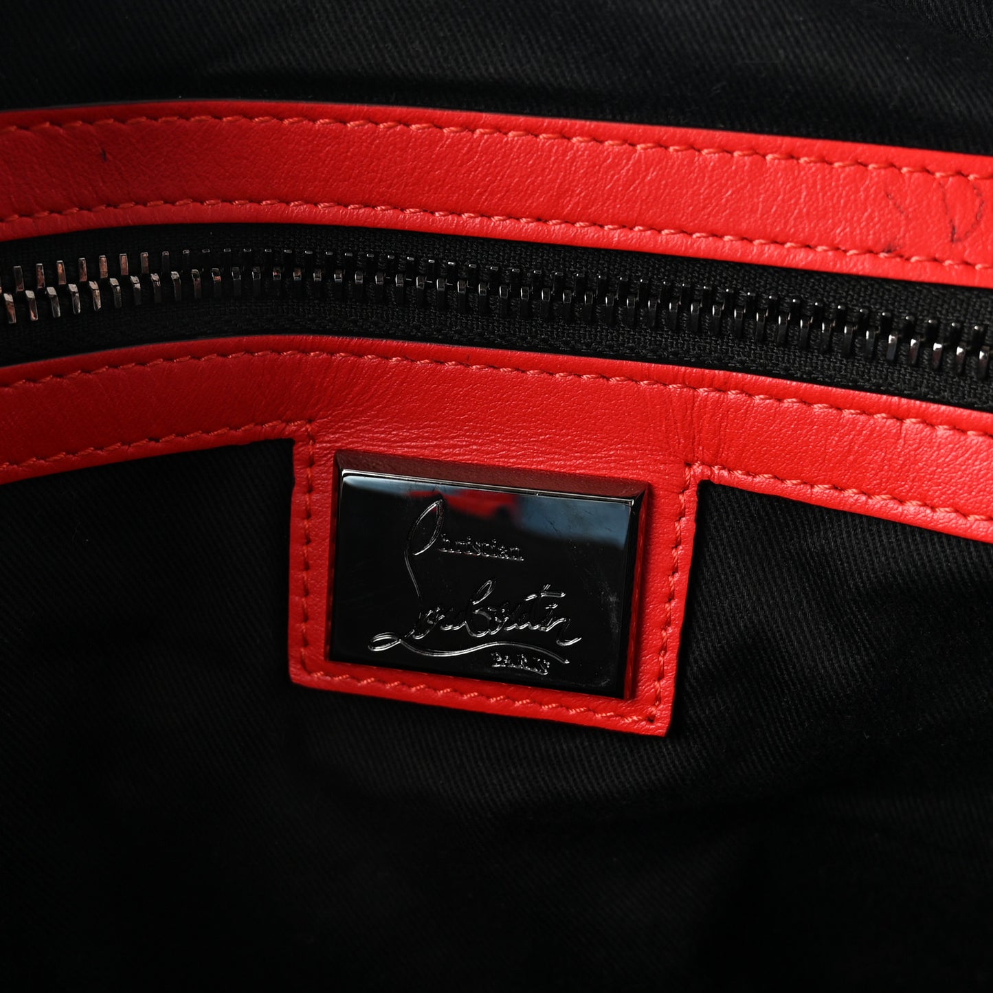 Studded Denim Calfskin Duffle Black