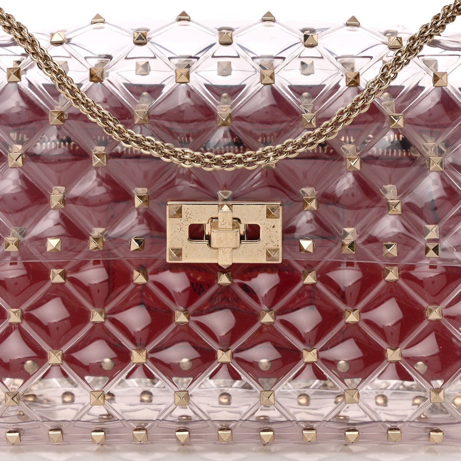 Valentino Garavani PVC Medium Rockstud Spike Shoulder Bag 7 of 12