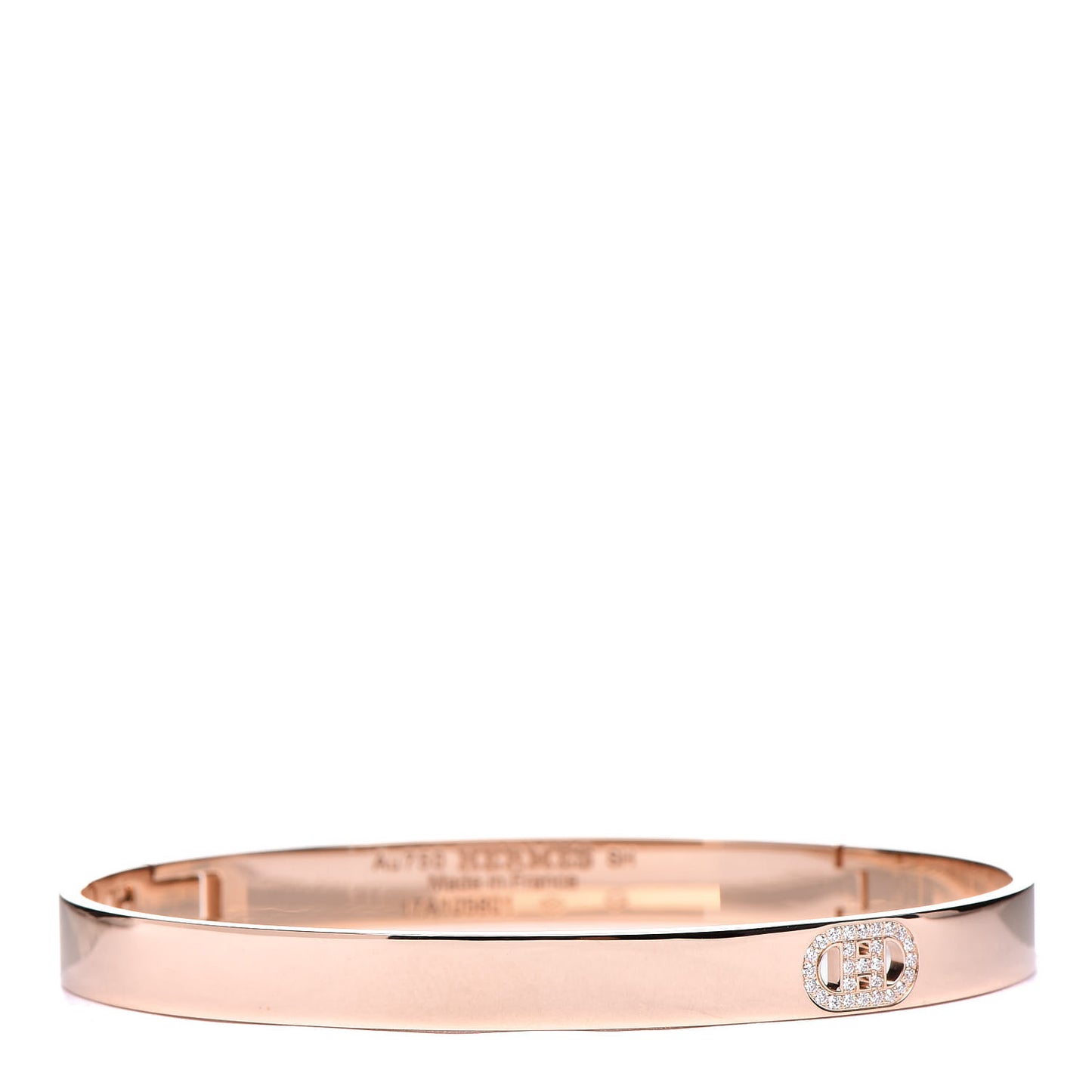 18K Rose Gold Diamond PM H D'Ancre Bracelet SH