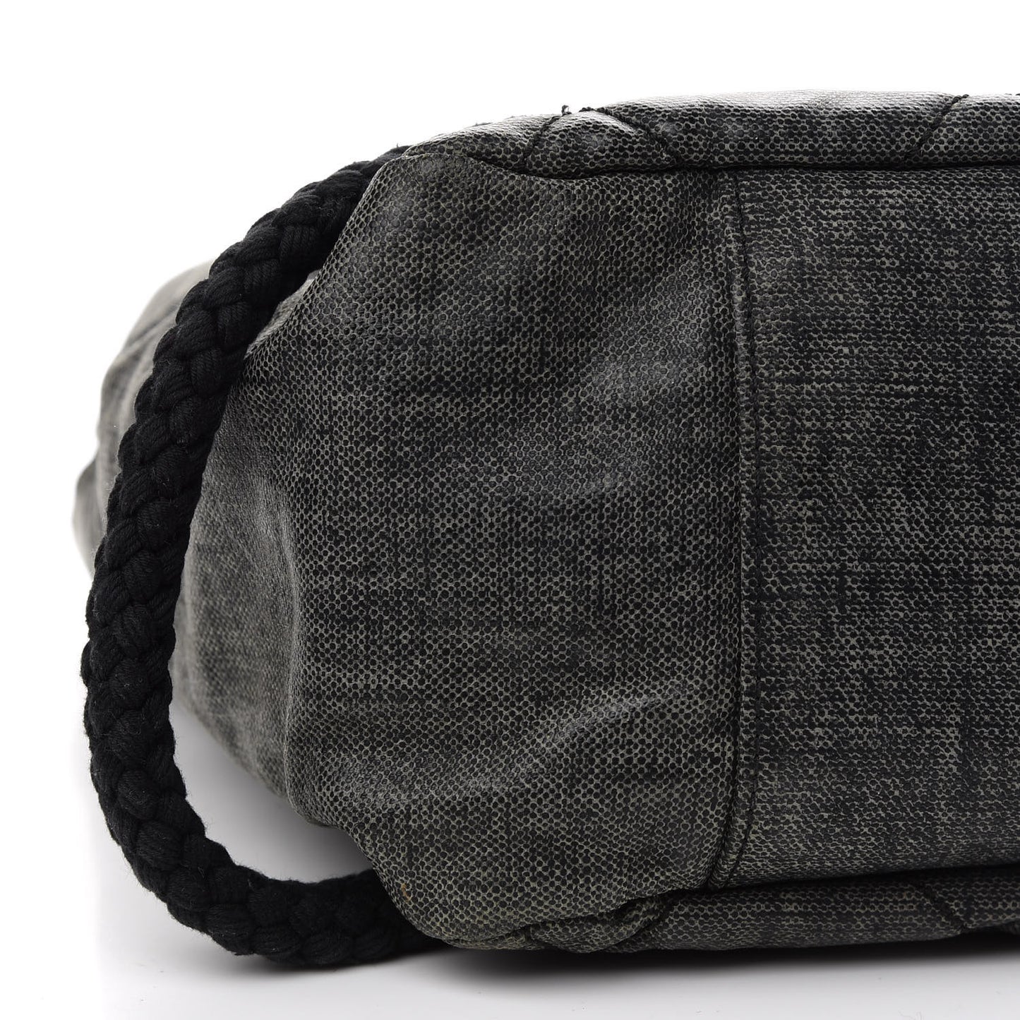 Coated Canvas Large CC Yacht Tote Black White