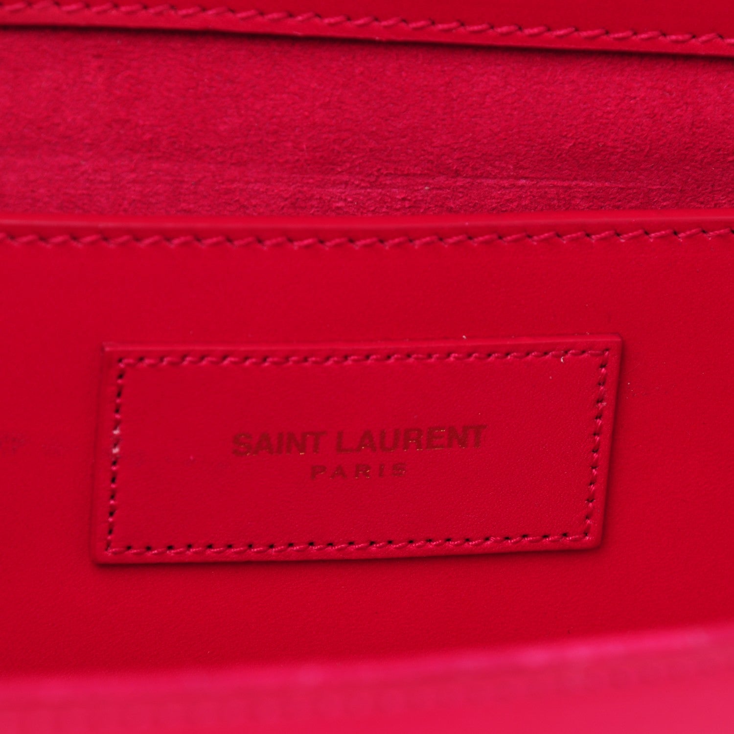 Saint Laurent Calfskin Cassandre Tassel Clutch Fuchsia 6 of 9