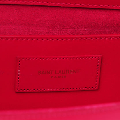 Saint Laurent Calfskin Cassandre Tassel Clutch Fuchsia 6 of 9