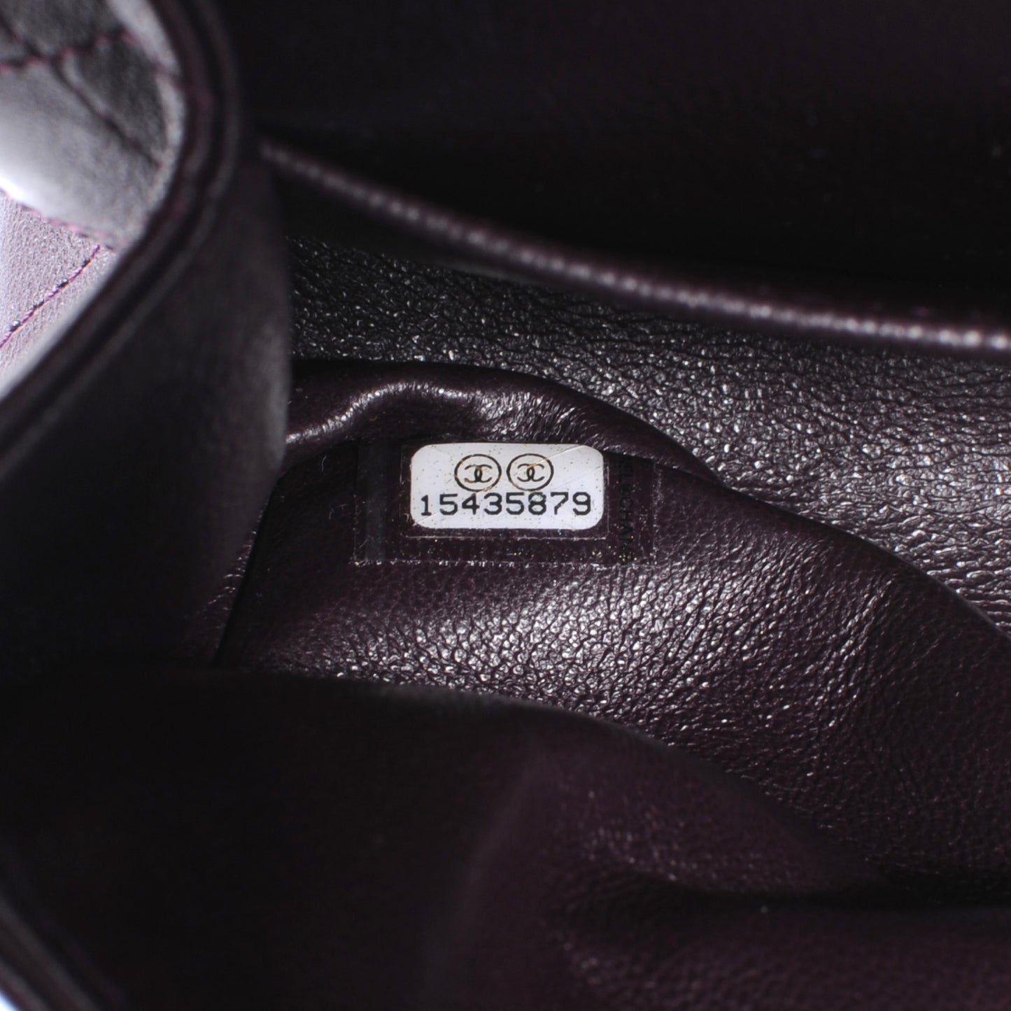 Lambskin Medium Double Flap Plum