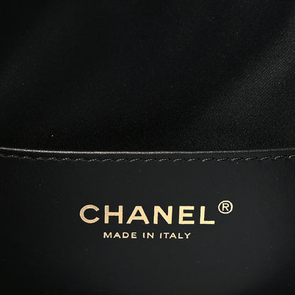 Chanel Washed Denim Quilted Small Chanel 25 Handbag Black 6 of 10