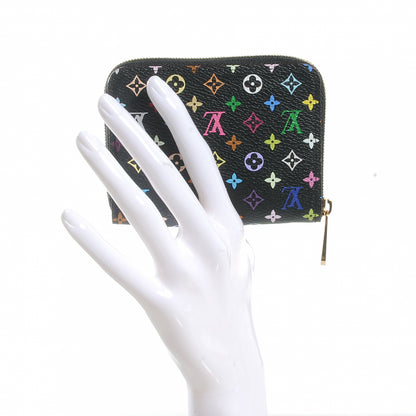 Louis Vuitton Monogram Multicolor Zippy Coin Purse Black Grenade 2 of 7