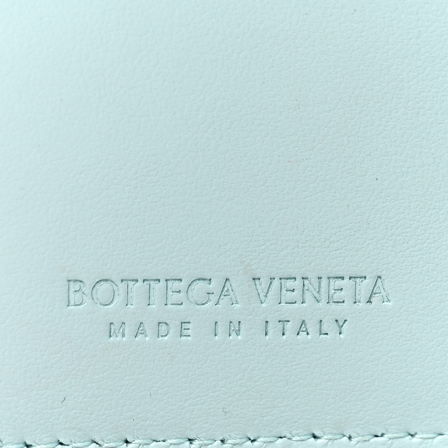 Nappa Intrecciato Bifold Zip Wallet Teal Washed