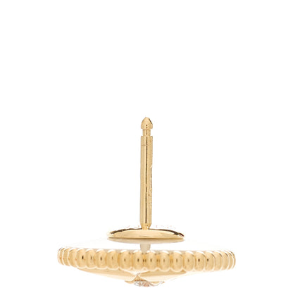 Christian Dior 18K Yellow Gold Diamond Mother of Pearl Medium Rose Des Vents Single Earring 5 of 6
