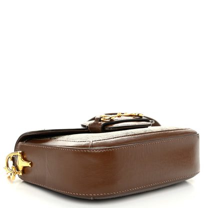 Gucci GG Supreme Monogram Web Mini Horsebit 1955 Shoulder Bag Beige Brown Sugar 4 of 13