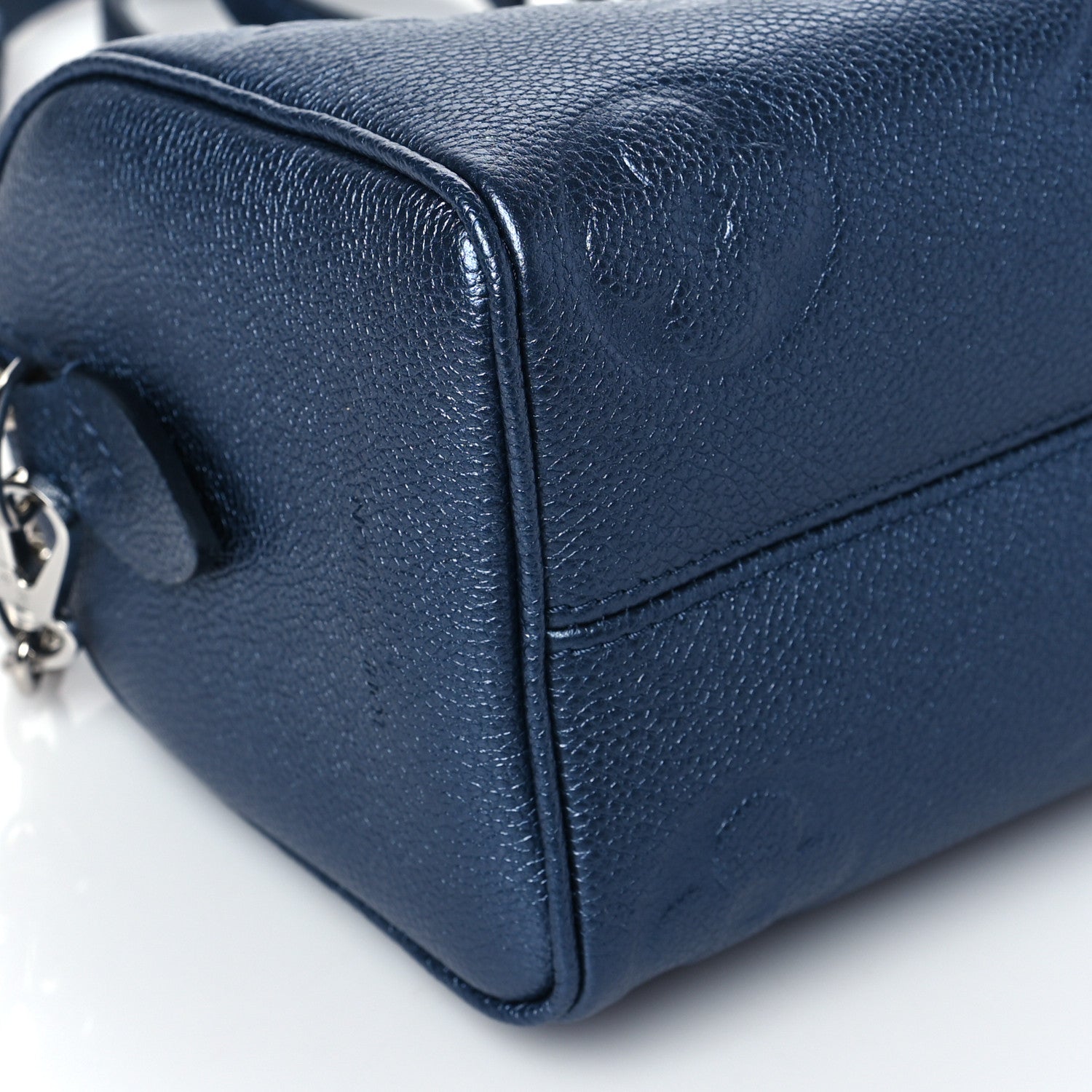 Louis Vuitton Metallic Empreinte Monogram Giant Speedy Bandouliere 20 Navy Nacre 8 of 10