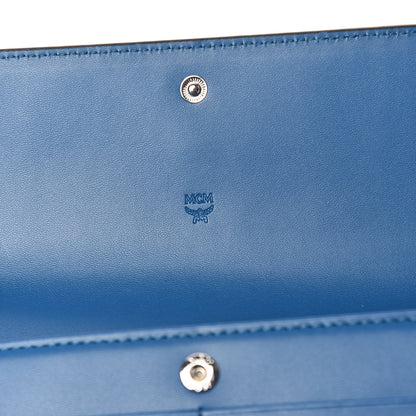 MCM Visetos Continental Flap Wallet Munich Blue 6 of 8