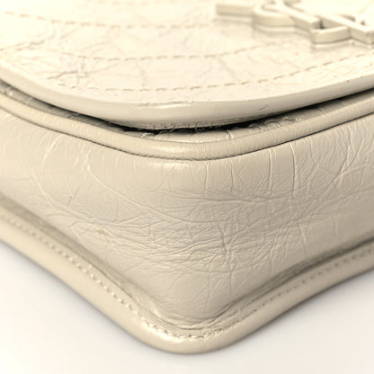 Saint Laurent Crinkled Calfskin Matelasse Monogram Niki Chain Wallet Crema Soft 9 of 11