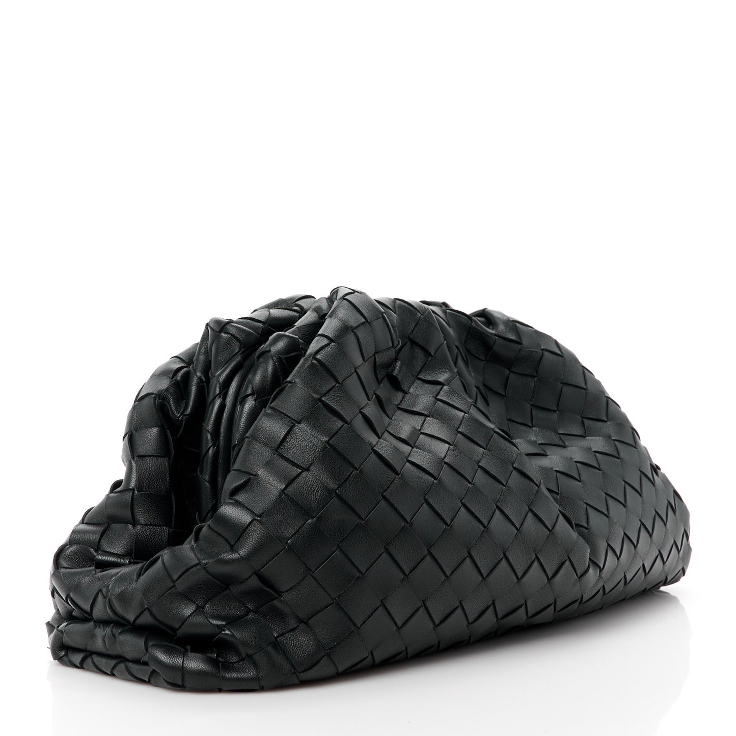 Nappa Maxi Intreccio The Pouch Oversized Clutch Black
