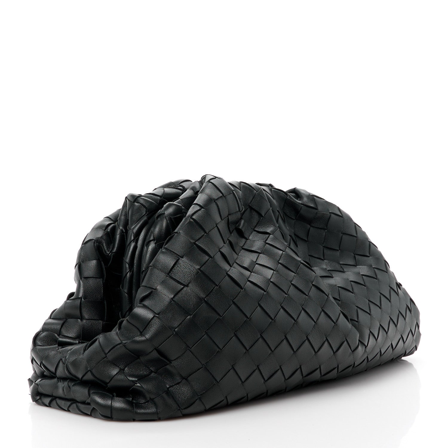 Bottega Veneta Nappa Maxi Intreccio The Pouch Oversized Clutch Black 3 of 11