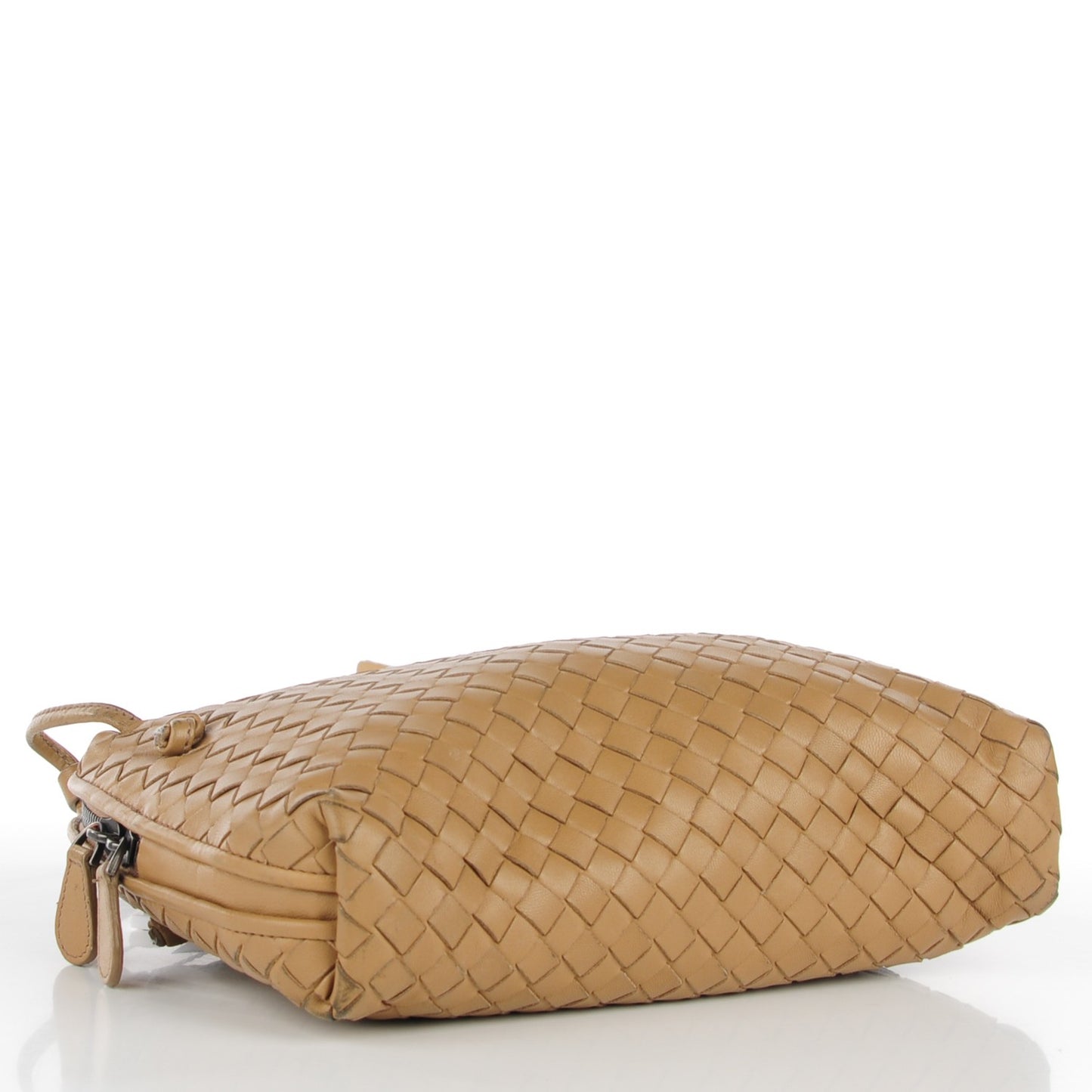 Nappa Intrecciato Pillow Crossbody Messenger Camel