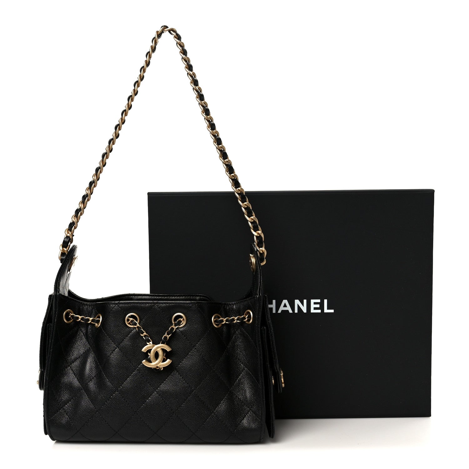 Chanel Caviar Quilted Mini Chanel 25 Handbag Black 11 of 11