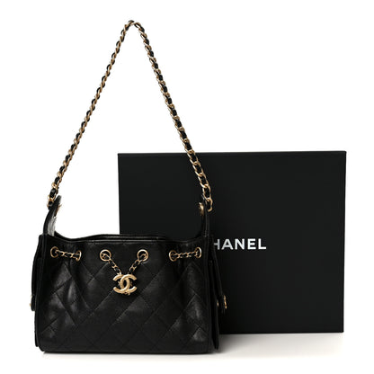 Chanel Caviar Quilted Mini Chanel 25 Handbag Black 11 of 11