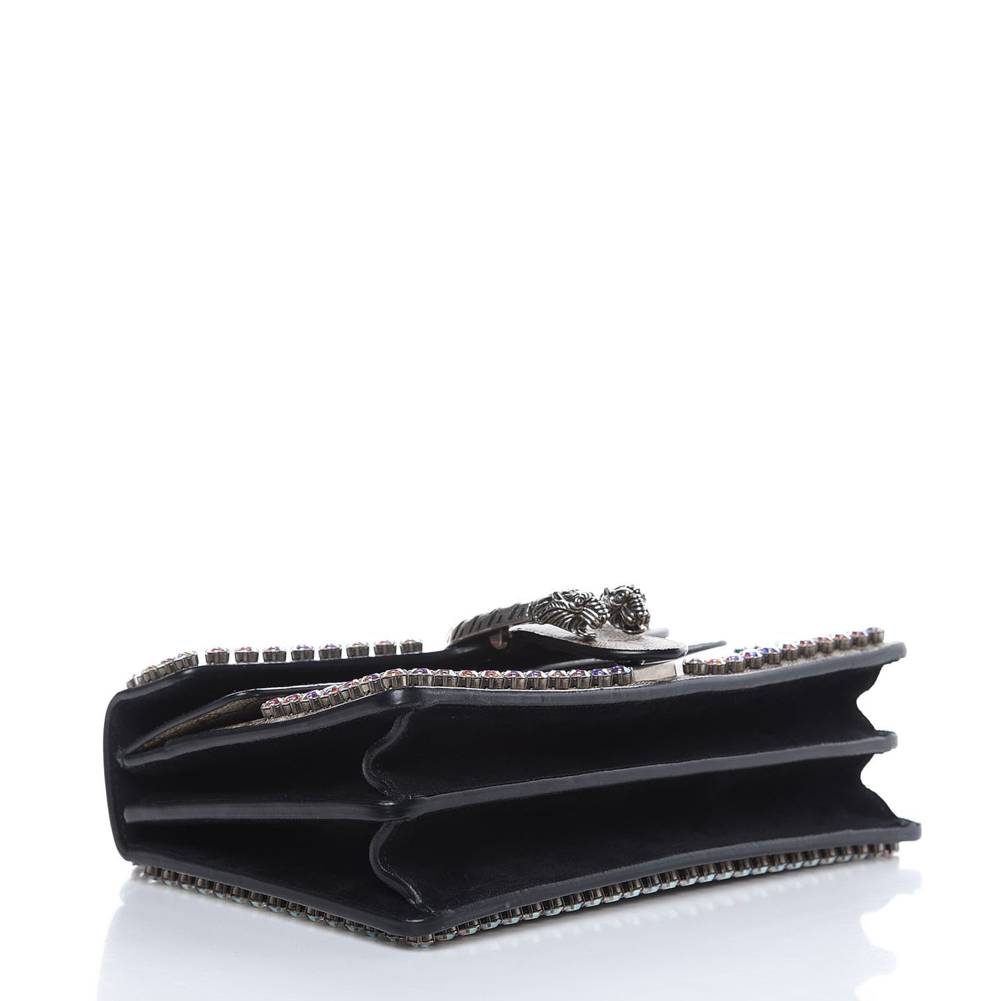 GG Supreme Monogram Crystal Small Dionysus Shoulder Bag Black