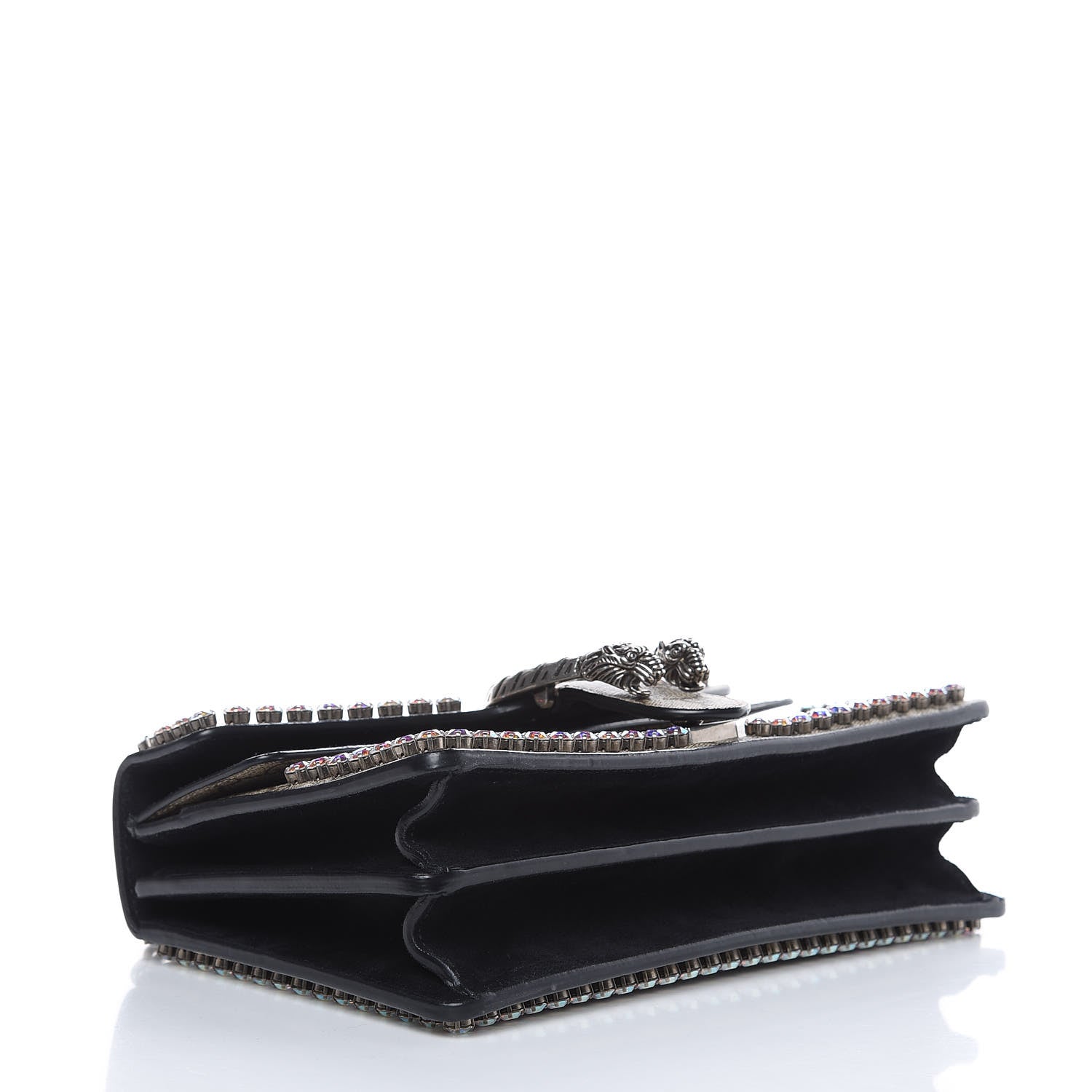 Gucci GG Supreme Monogram Crystal Small Dionysus Shoulder Bag Black 5 of 12