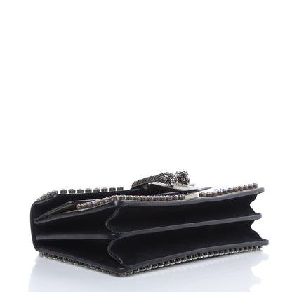 Gucci GG Supreme Monogram Crystal Small Dionysus Shoulder Bag Black 5 of 12
