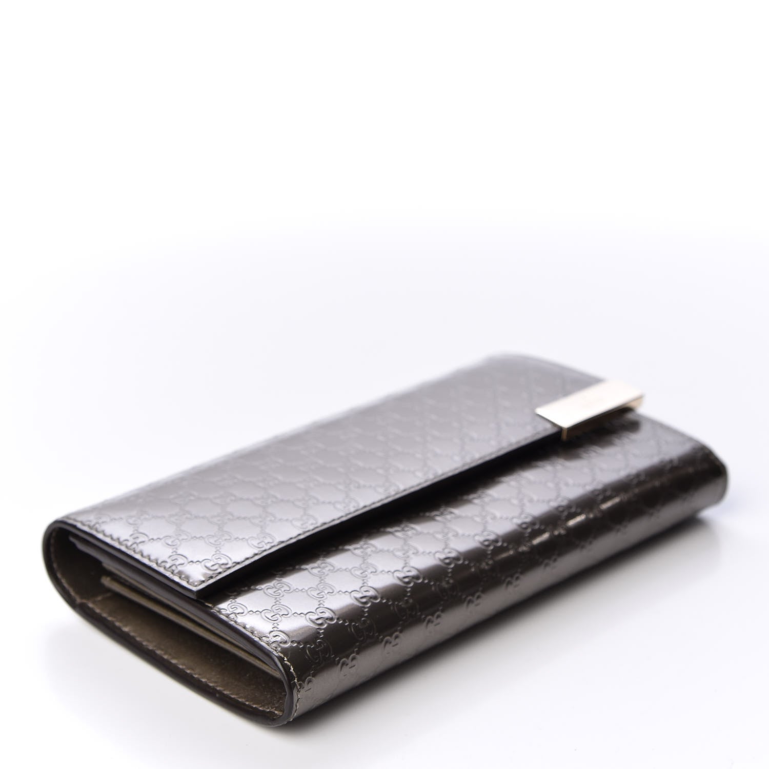 Gucci Metallic Microguccissima Dice Continental Flap Wallet Gray 3 of 8