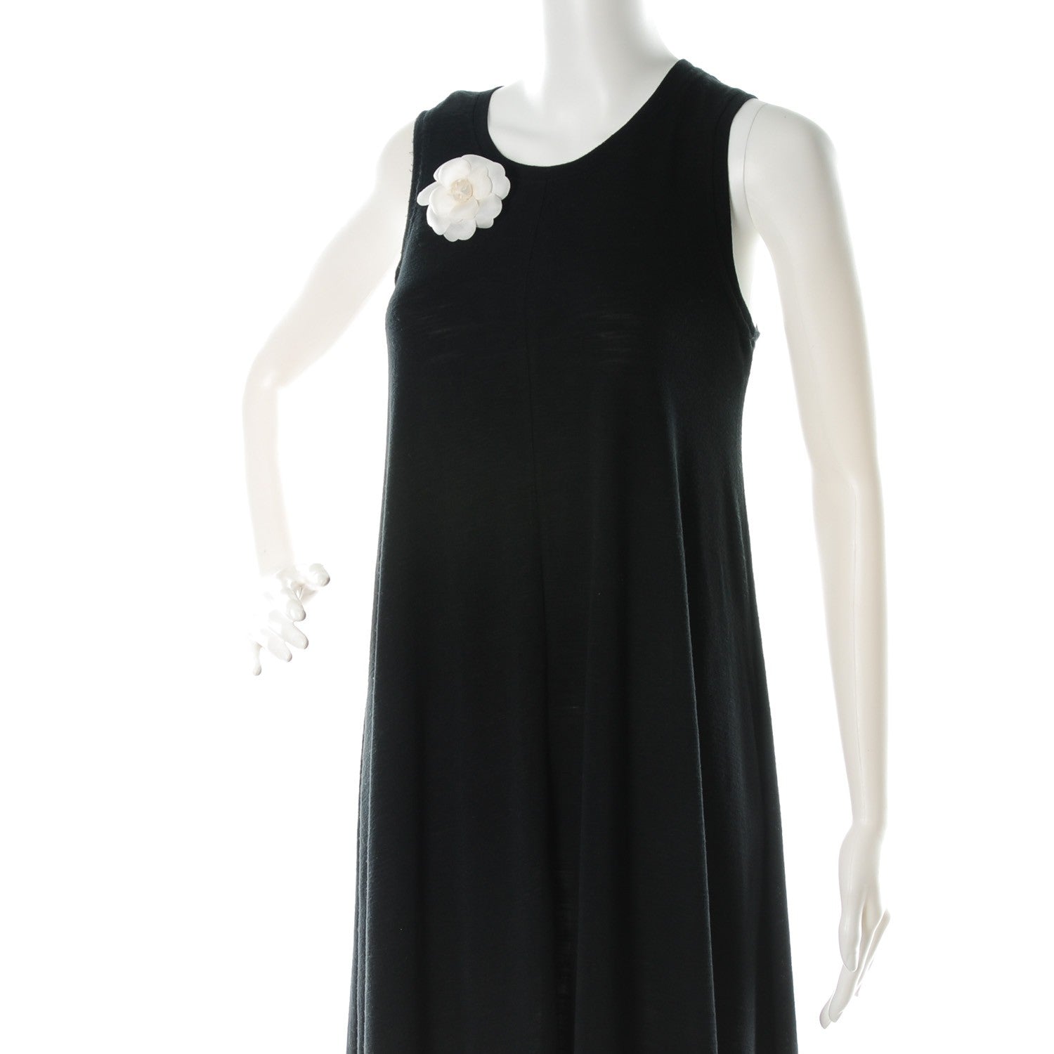 Chanel Crepe Satin Camellia Brooch Pin White 2 of 5