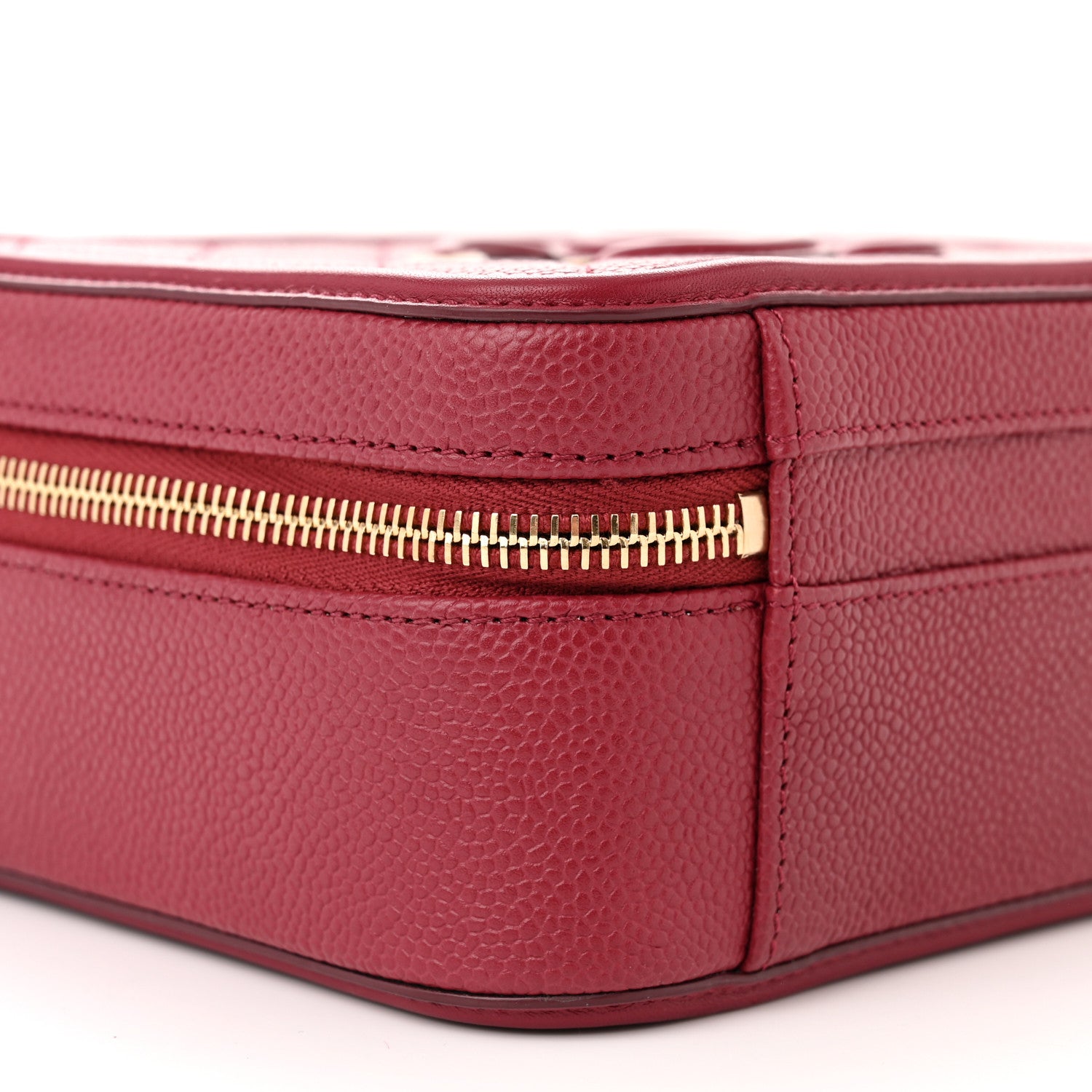 Chanel Caviar Quilted Medium CC Filigree Vanity Case Red 9 of 11
