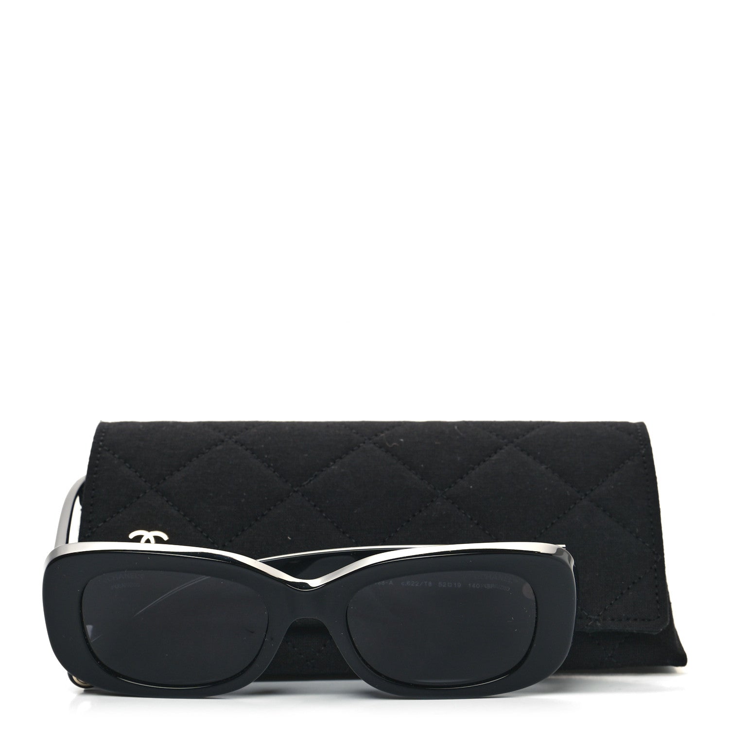 Chanel Acetate Rectangle Sunglasses 5488 Black 8 of 8
