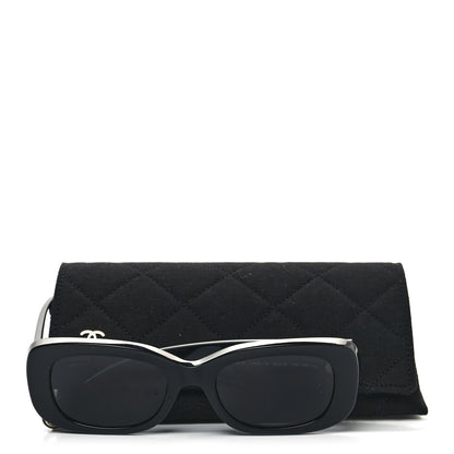 Chanel Acetate Rectangle Sunglasses 5488 Black 8 of 8