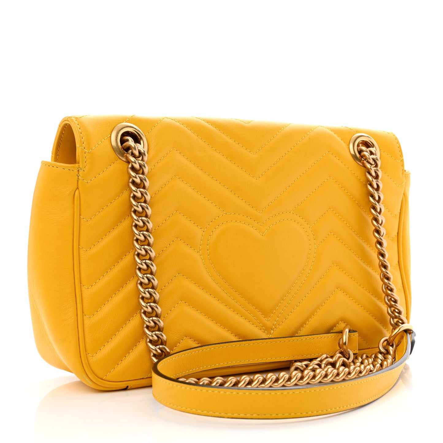 Calfskin Matelasse Small GG Marmont Shoulder Bag Stone Topaz