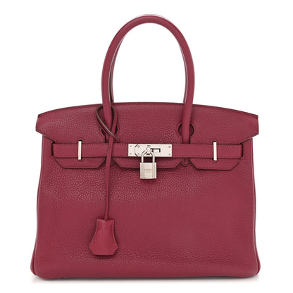 Hermes Taurillon Clemence Birkin 30 Rubis 1 of 12