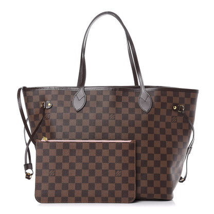 Louis Vuitton Damier Ebene Neo Neverfull MM Rose Ballerine 1 of 11
