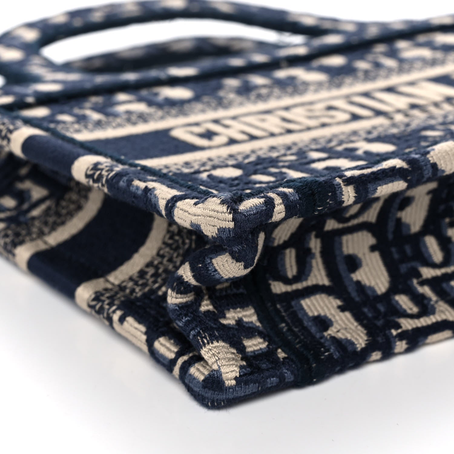 Christian Dior Oblique Mini Book Tote Blue Multicolor 9 of 13