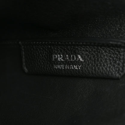 Prada Vitello Daino Soft Small Dynamique Tote Black 6 of 14