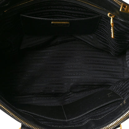 Prada Saffiano Vernice Medium Double Zip Tote Black 4 of 12