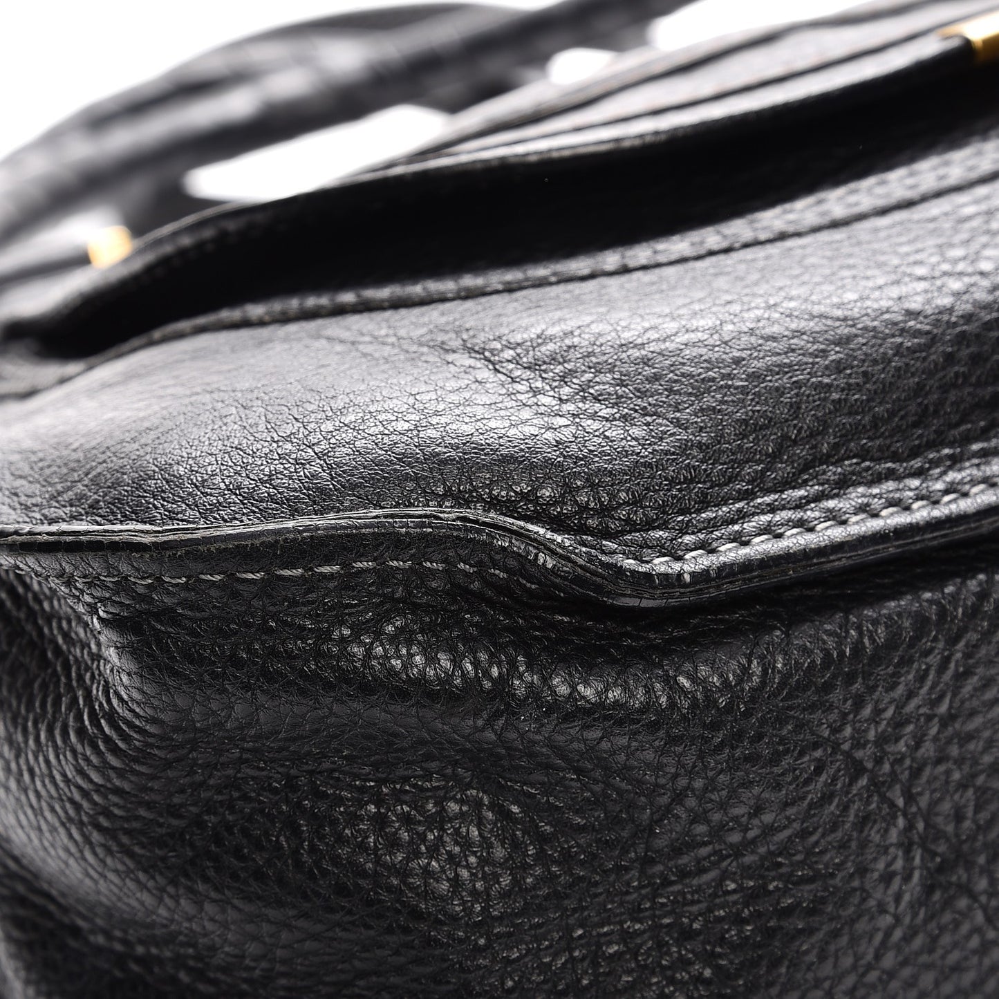 Calfskin Small Marcie Satchel Black