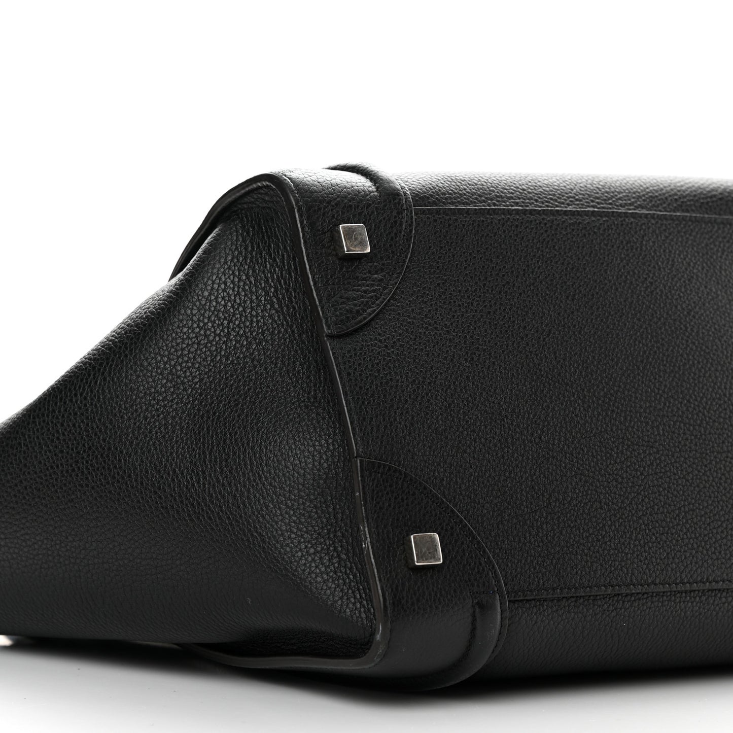 Drummed Calfskin Mini Luggage Black