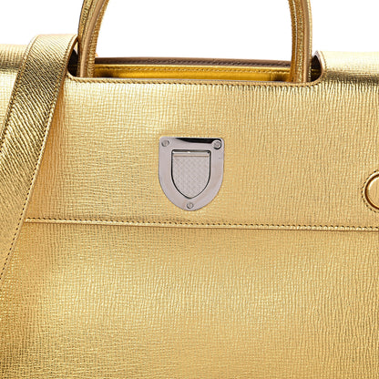 Christian Dior Metallic Goatskin Medium Diorever Flap Gold 12 of 12