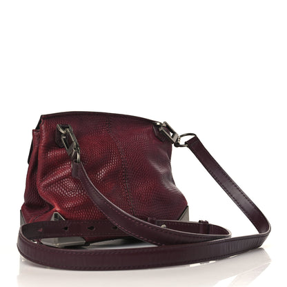 Alexander Wang Lizard Calfskin Embossed Small Marion Tote Oxblood Silver Hardware 3 of 9