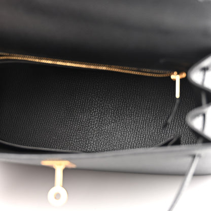 Hermes Epsom Kelly Sellier 25 Black 5 of 13