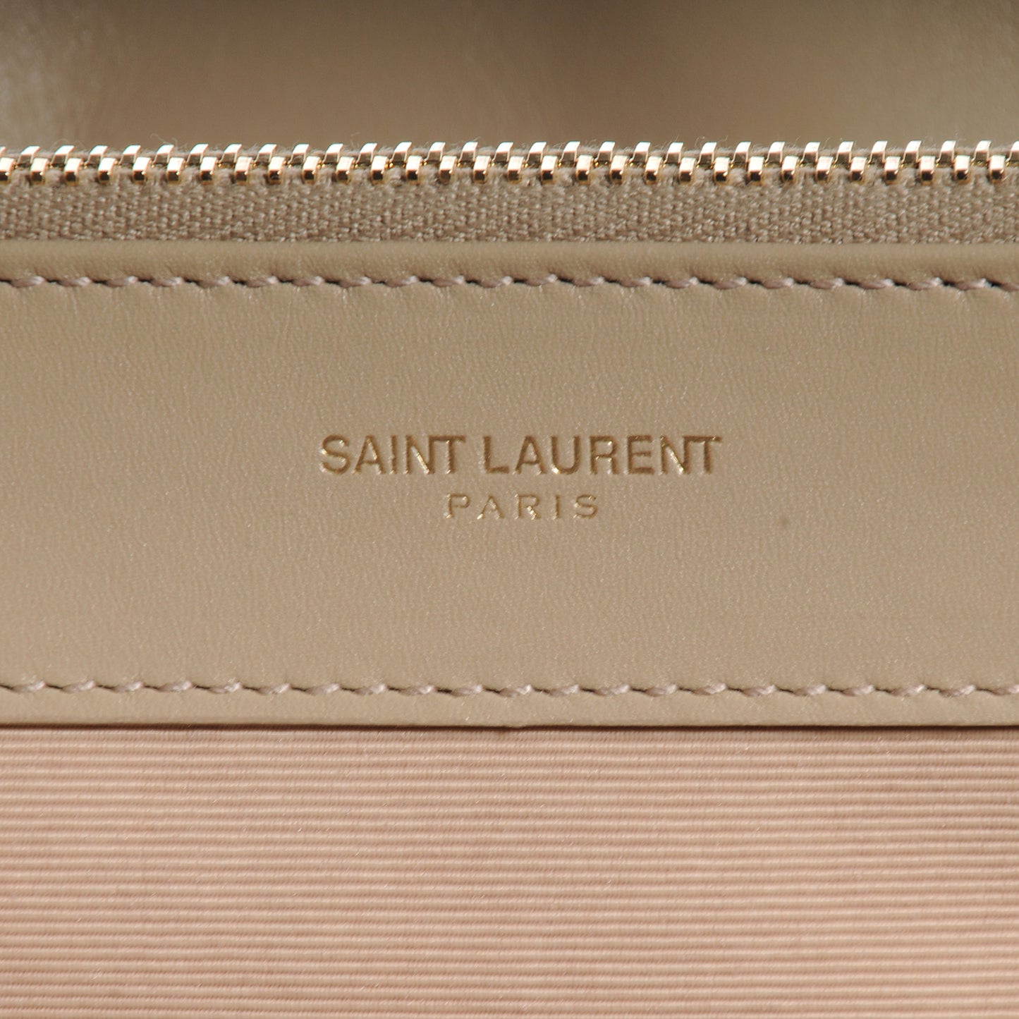 Lambskin Matelasse Chevron Monogram Cassandre Shopper Beige