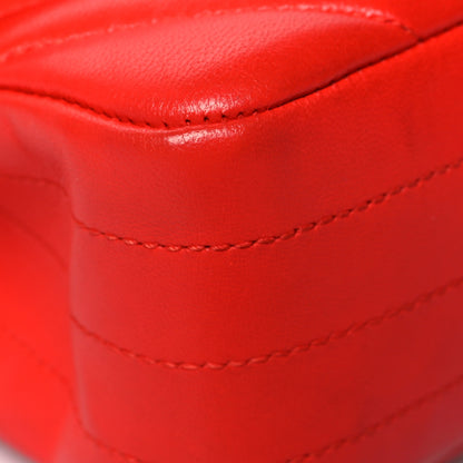 Chanel Lambskin Chevron Quilted Medium Double Flap Red 11 of 15