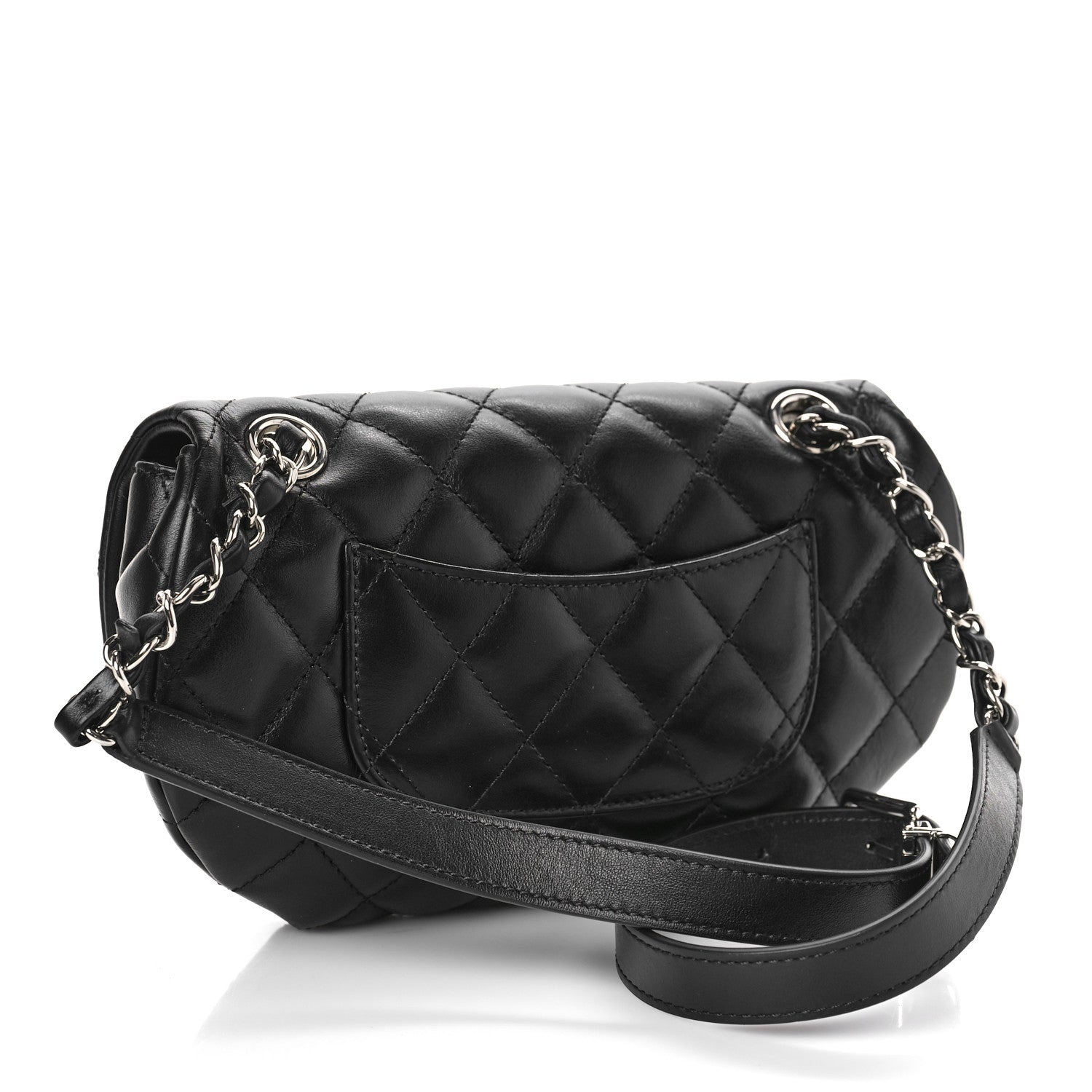 Chanel Calfskin Quilted CC Uniform Flap Belt Bag Black 3 of 9
